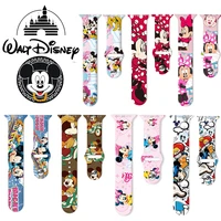 bandai disney mickey mouse silicone strap for apple watch band 7 45mm 41mm 40mm 38mm bracelet correa for iwatch series7 6 5 se 4