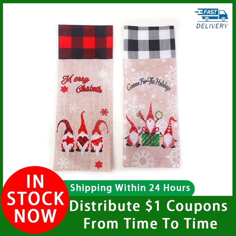 

Santa Claus/Christmas Wine Bottle Set/Decor For XMAS Home/Cartoon Santa Snowman Accessories Ornaments/Wine Bottle Decoration