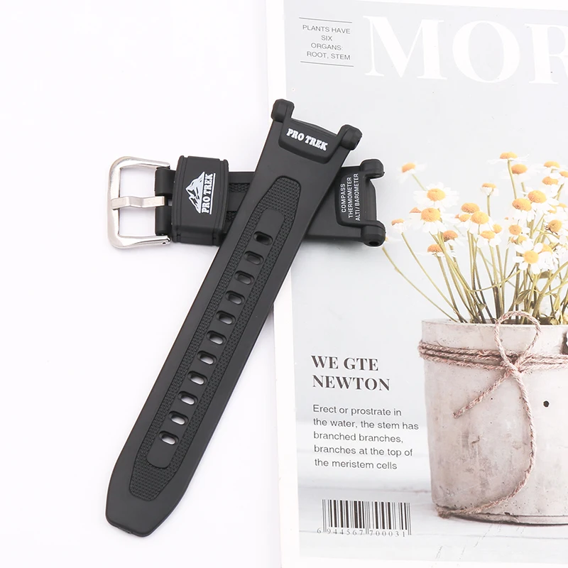 Rubber resin watch strap Suitable for Casio Protrek Prg-240 PRG-40 Pathfinder Men's Outdoor Sports Watch band