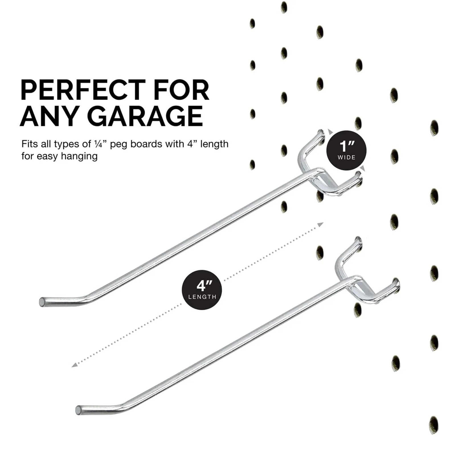 

Pegboard Hooks Universal Fit 50-Piece Value Pack