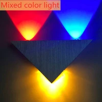 creative triangle colorful wall lamp led simple modern bedside decorative lamp corridor aisle background wall atmosphere lamp 3w
