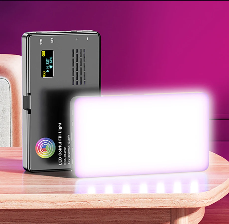 

2500K-8500K Bi-Color CRI 95+ RGB LED Camera Video Light Photographic Fill Panel Pocket Lighting Full Color Lamp for YouTube Vlog