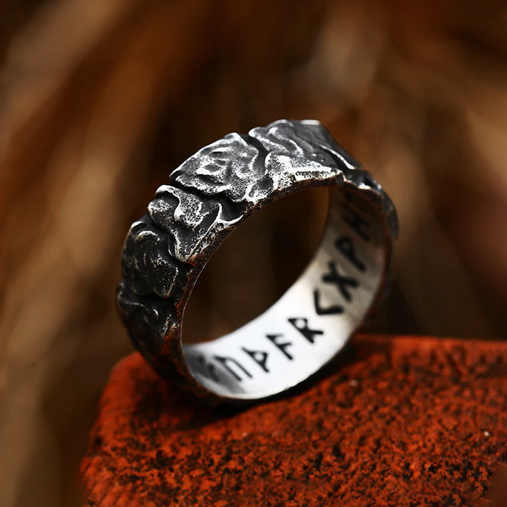 Уникальное винтажное кольцо с рунами викингов модные ювелирные изделия из