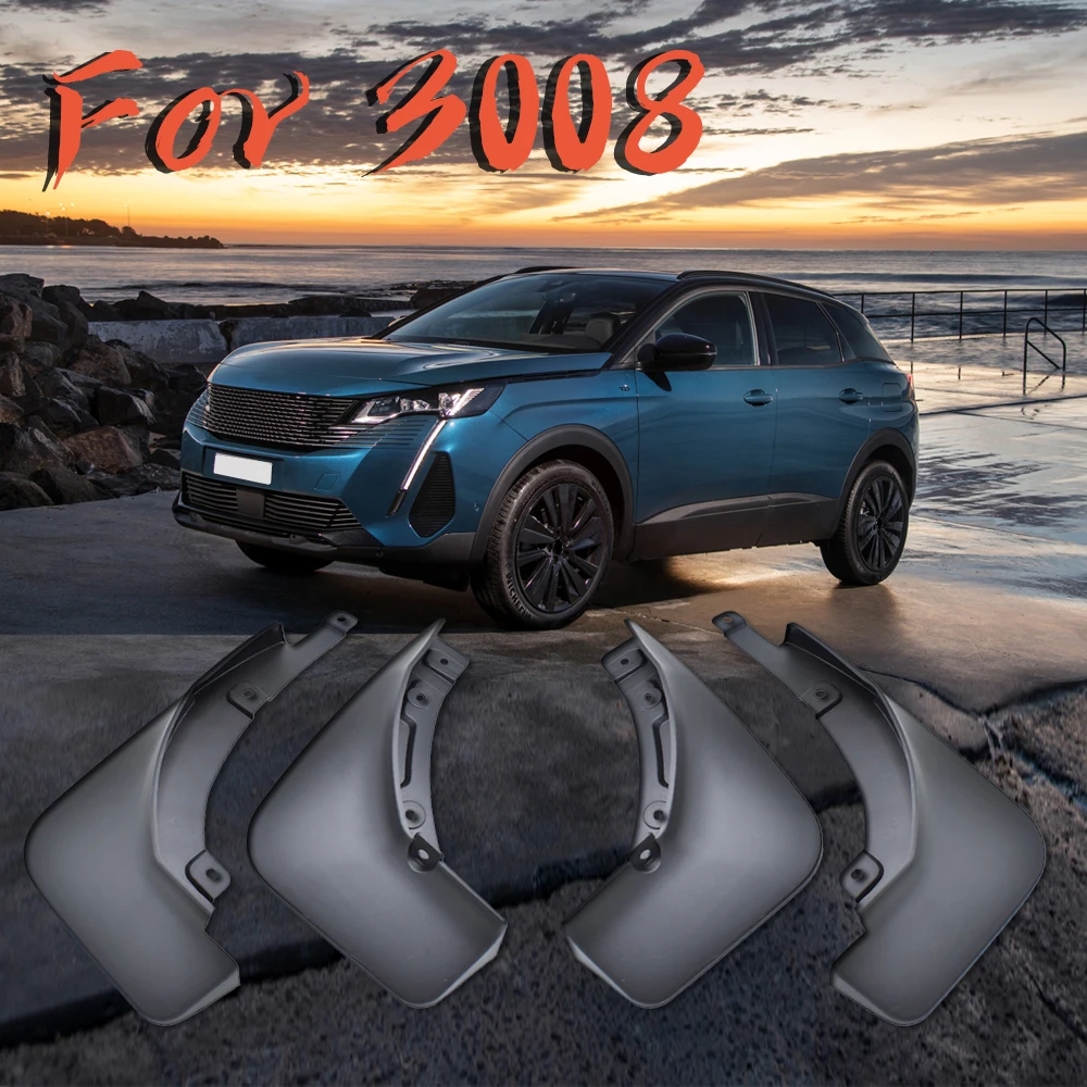 

Для Peugeot 3008 GT брызговики, автомобильные аксессуары, защита переднего и заднего брызговика, защита от брызг, Стайлинг 2021 2022 2023