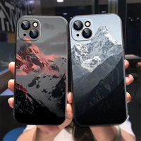 3d emboss mountain phone case for iphone 13 12 11 pro 12 13 mini x xr xs max se 6 6s 7 8 plus coque soft silicone cover carcasa