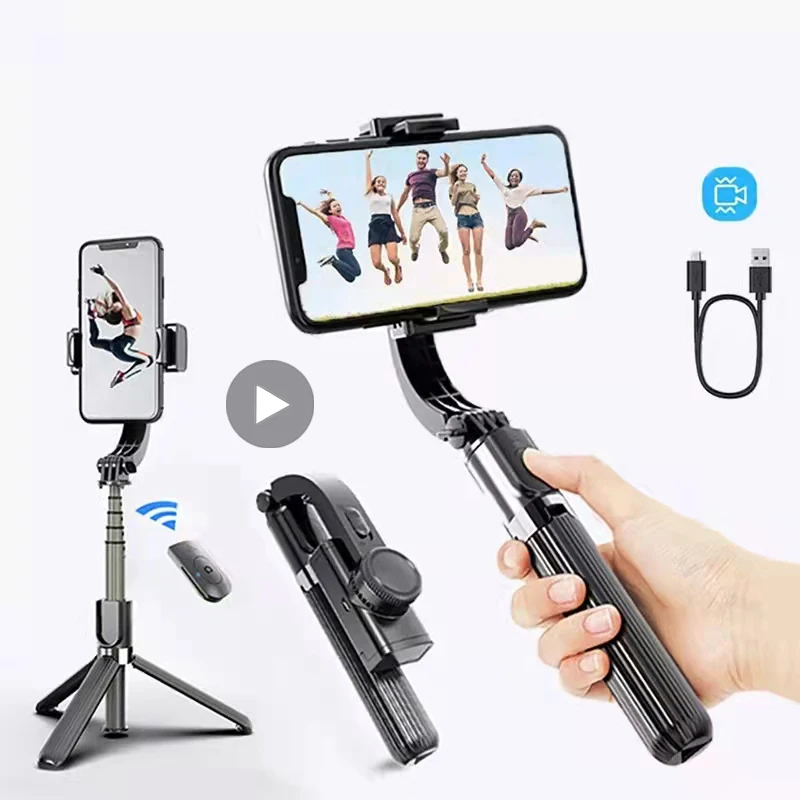 

Tripod Gimbal Stabilizer For iPhone Android Phone Mobile Cell Holder Action Camera Cellphone Smartphone Selfie Stick Ginbal Pau