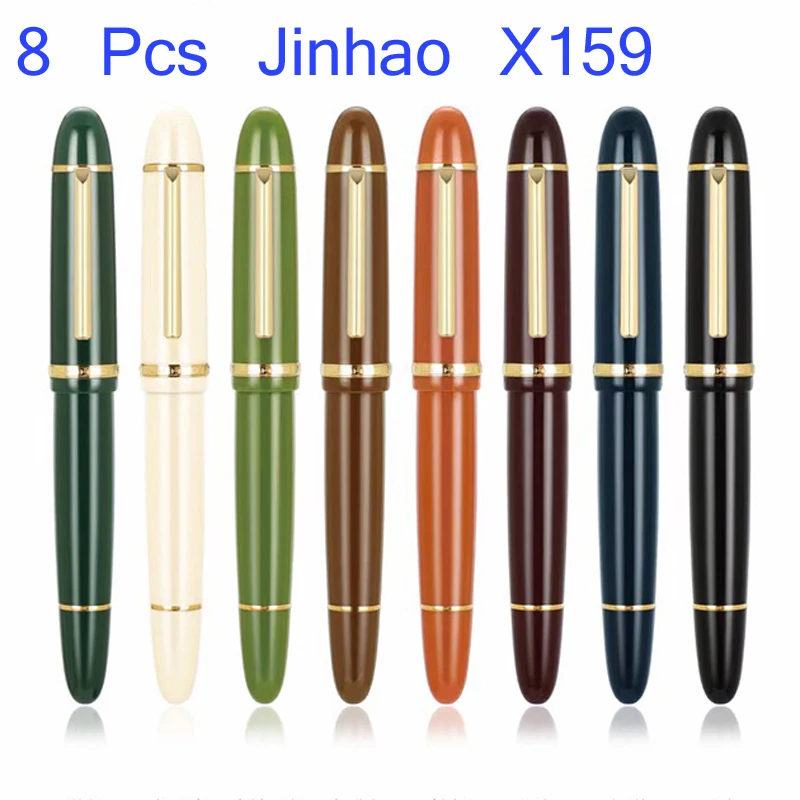 Перьевая ручка Jinhao X159 с золотым зажимом 8 X # очень тонкий и наконечник акриловый
