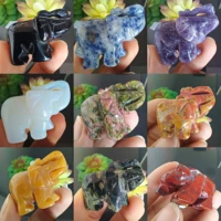 1pc natural crystal rose quartz elephant amethyst animals stone crafts small decoration home decor christmas present