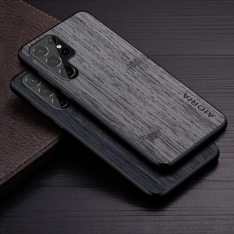 

Case for Samsung Galaxy S22 Ultra Plus 5G funda bamboo wood pattern Leather cover Luxury coque for galaxy s22 ultra case capa