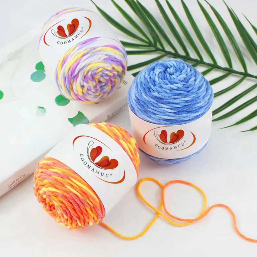 40 г окрашенная необычная шерстяная пряжа, радужная хлопчатобумажная пряжа для женской шерстяной пряжи ручной работы, шерстяная пряжа, вязание крючком