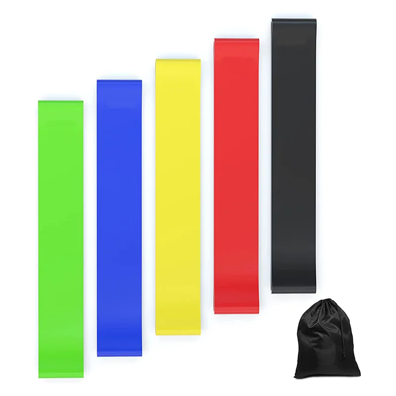 

5 Exercise Resistance Bands Set Elastic Workout Loop Band Men Women Fitness Arm Leg Yoga Pilates Physio Therapy Rehabilitation
