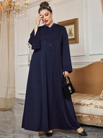 toleen women plus size large maxi dress 2022 casual elegant long sleeve abaya muslim turkey party evening festival robe clothing