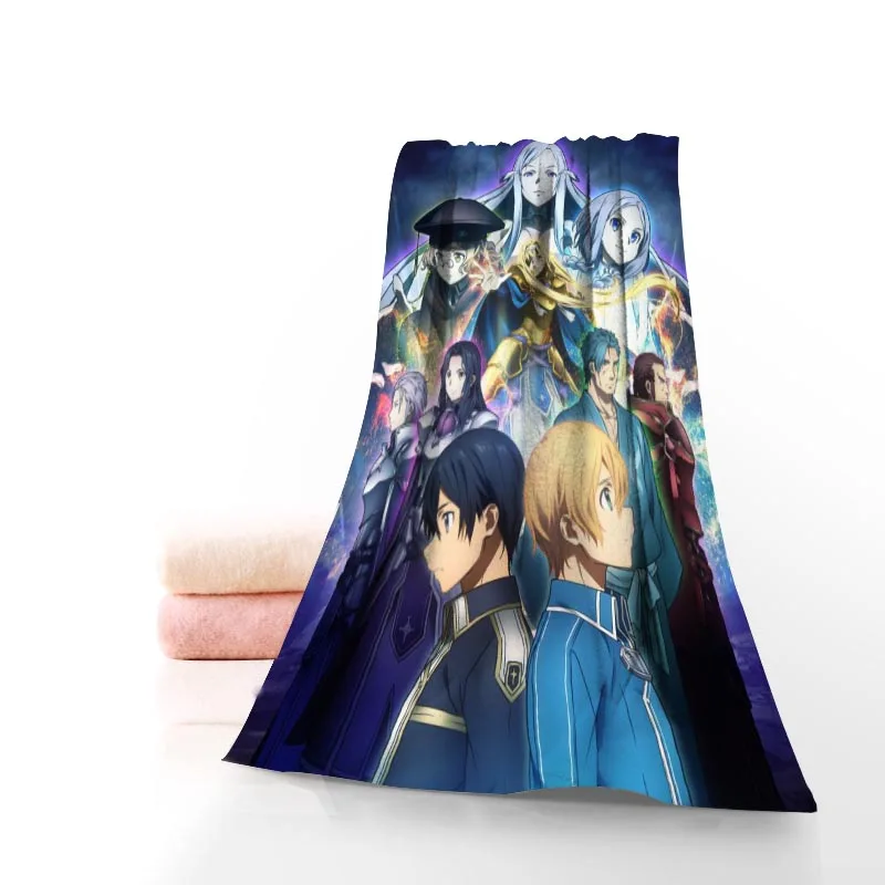 Sword Art Online Fashion настраиваемое полотенце из хлопка с рисунком лица/искусственная