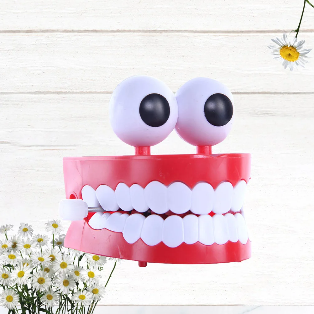

Toy Clockworkteeth Toys Big Funny White Novelty Partychomping Stuffers Gift Children Boys Eyes Girls Creative Spoof Cartoon