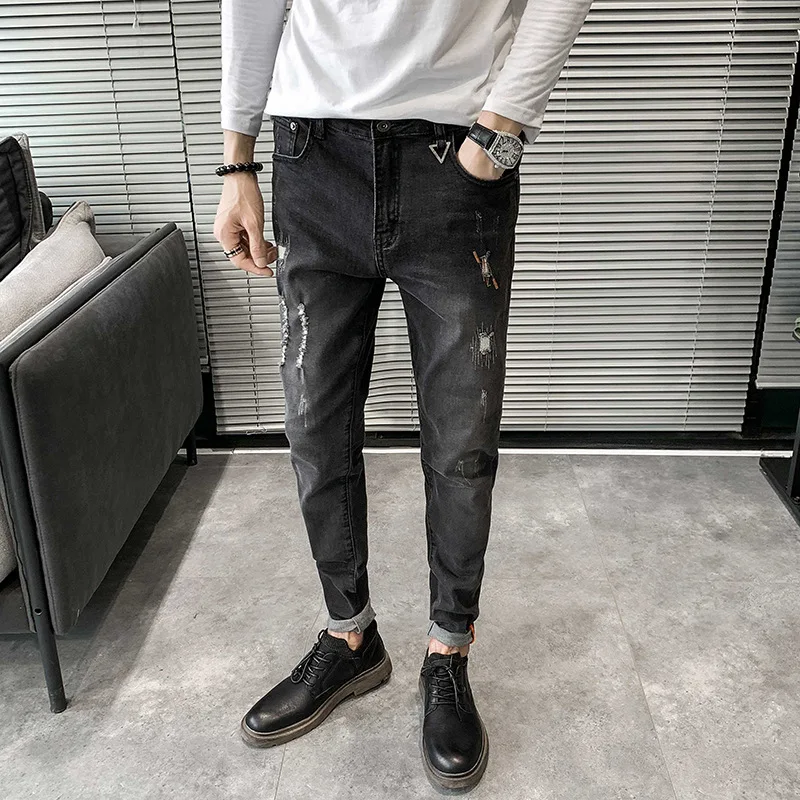 

New In Men's Jeans for Men Clothing Pencil Pants Vaqueros Ropa Pantalones Hombre Roupas Calça Masculina Casual Vetements Homme