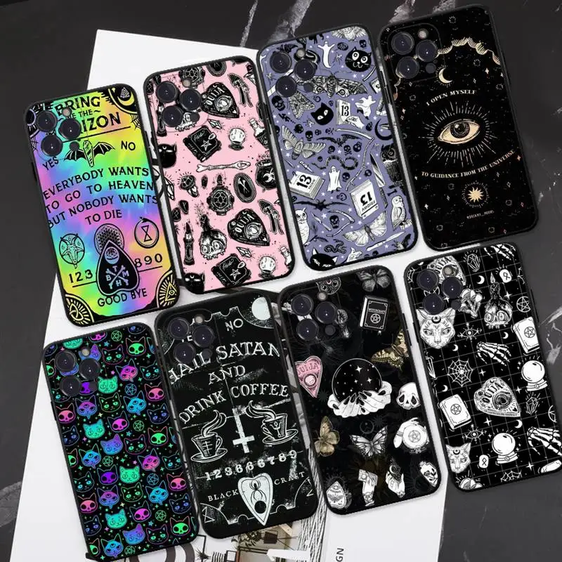 

Witches moon Tarot Witch Ouija Phone Case For iPhone 14 11 12 13 Mini Pro XS Max Cover 6 7 8 Plus X XR SE 2020 Funda Shell