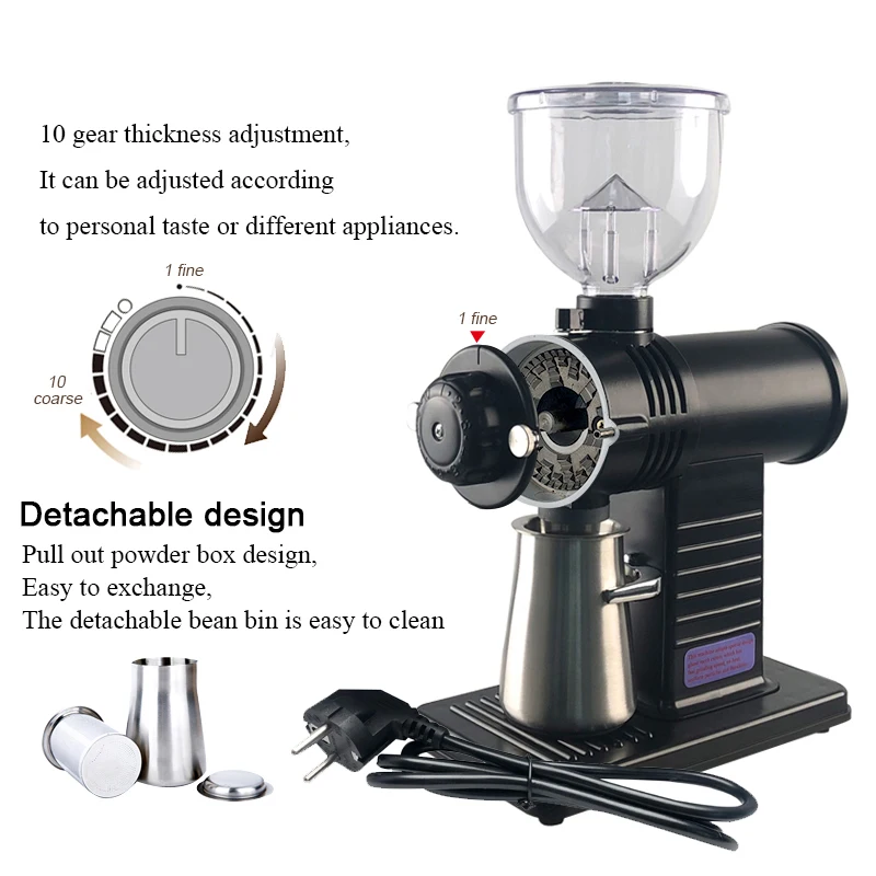 220V Electric Coffee Beans Grinder Machine Particle Fully Detachable Nuts Herbs Grains |