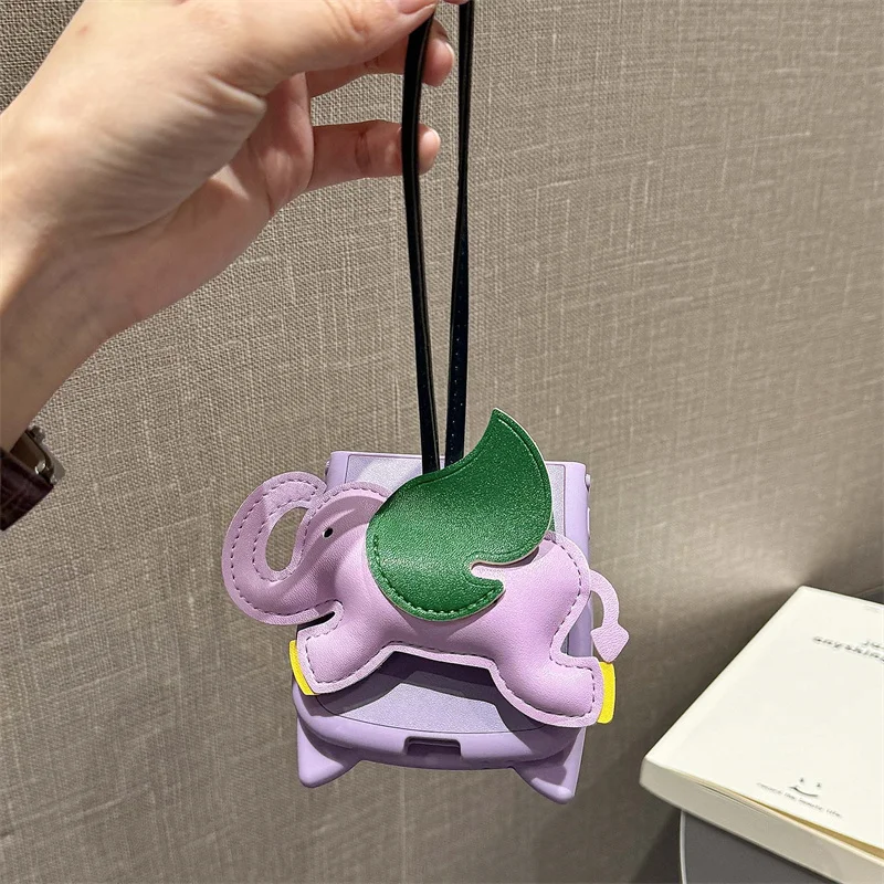 Чехол для телефона с милыми кошачьими ушками и моделью слона Samsung Galaxy Z Flip 6 5 4 3