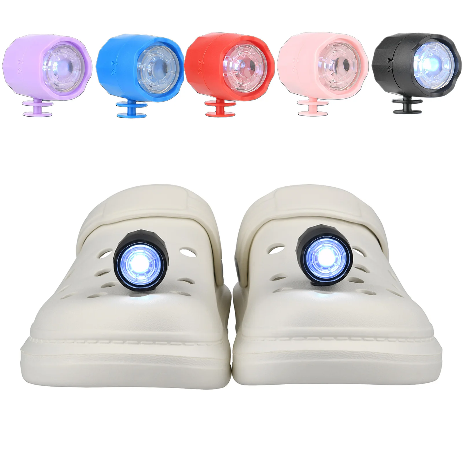 Croc Headlights, Light Shoes Decoration Accessories for Running Walking Camping Gift Rechargeable Headlights For Shoe Lights