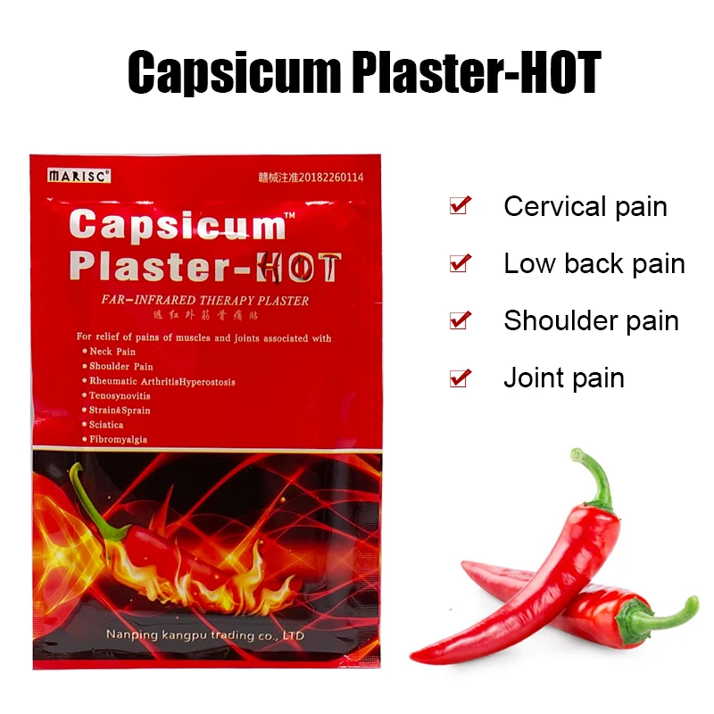 

160/80PCS Capsicum Plaster Hot Capsicum Muscle Strain Back Pain Knee Joint Ache Chinese Medical Massage Adhesive Stickers