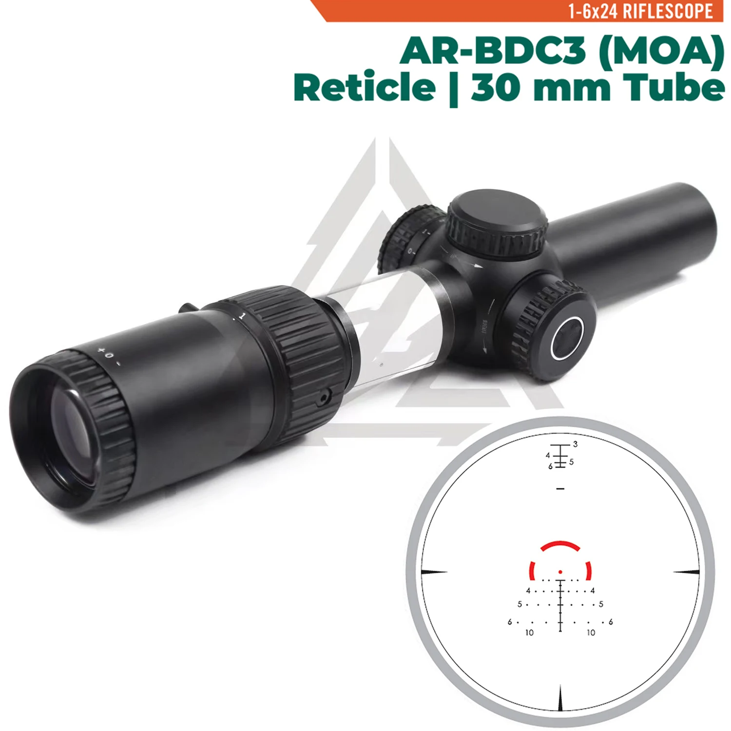 

Tactical Optics Strike Style Eagle 1-6x24 Second Focal Plane Riflescopes,BDC-3 (MOA) Reticle,100% Original Version Scope