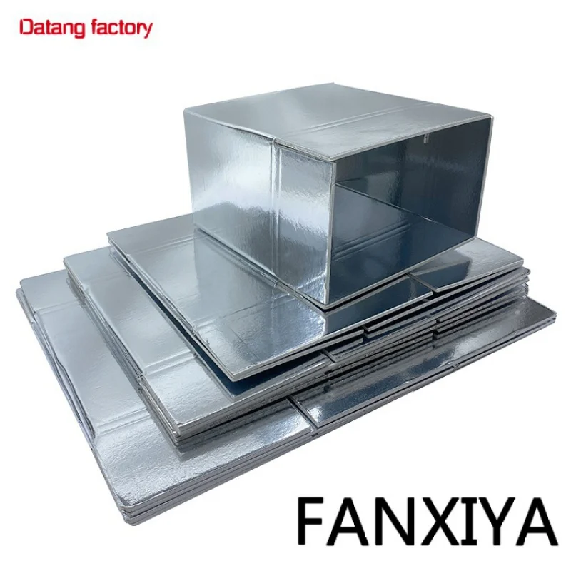 

Waterproof Aluminum Foil Liner Thermal Cooler Box Food Delivery Packaging Insulated Shipping Box For Frozen Food