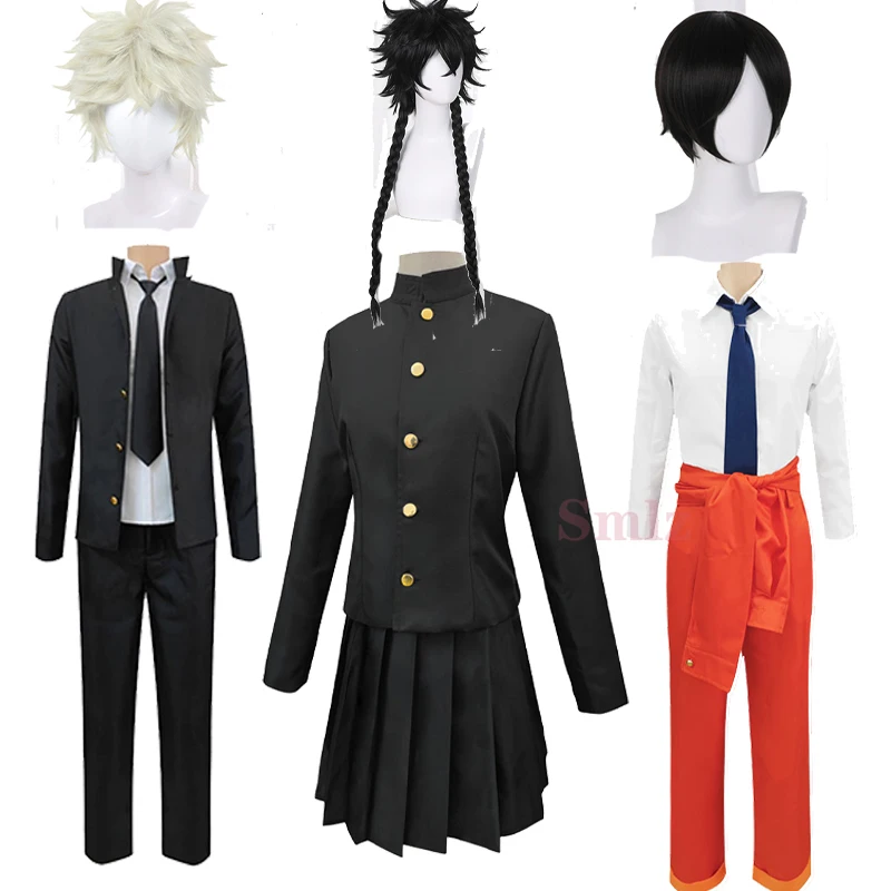 

Anime Blue Period Cosplay Costumes Yatora Yaguchi Costume Black Coat Orange Pants Wig Full Set Ryuji Ayukawa Uniforms For Women