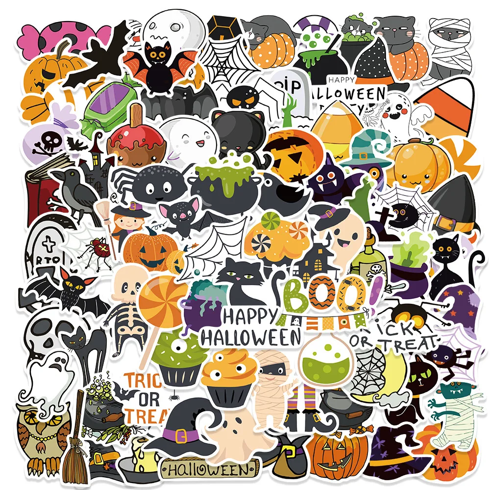 

Наклейка «кавай» в виде тыквы для Хэллоуина, 100 шт.