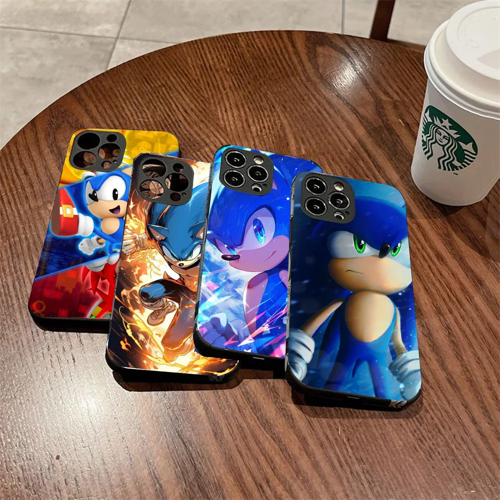 WRB-29 Sonic Black Гибкий чехол из ТПУ для Samsung J4 5 6 7 8 A40 M20 21 30 31 35 51 Note 9 Quantum2 Pro Plus Prime