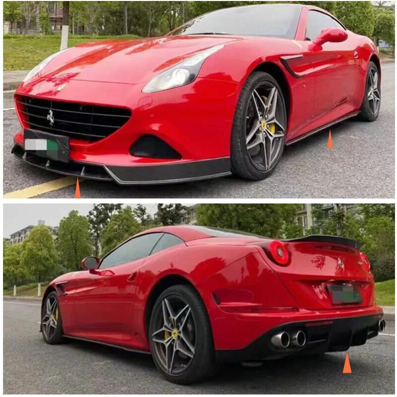 

For Ferrari California T 2015-No REAL Carbon Fiber Front Lip Splitters Rear Diffuser Bumper Body Side Skirt Kit Spoiler