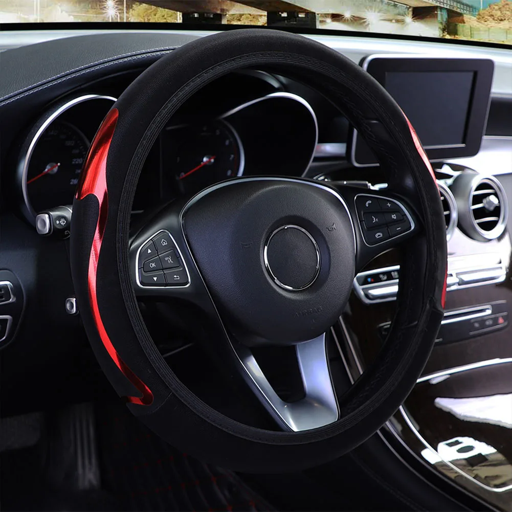 

Car Steering Wheel Cover Braid On The Steering Wheel Cover Auto Car Wheel Cover Car Accessories Four Seasons Universal