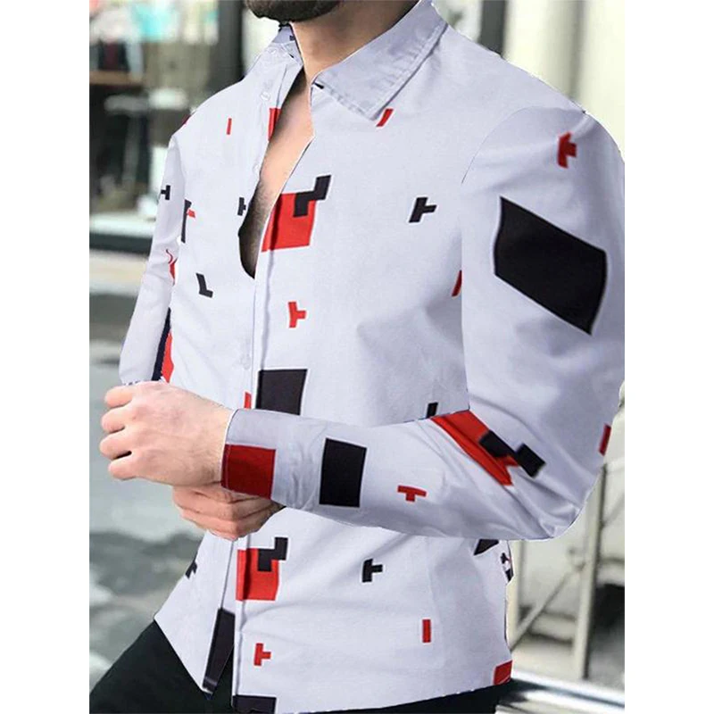 New Spring Summer Cardigan Shirts Men 3D Printed Shirts Leisure Slender Long Sleeve Shirts Fashion Casual Shirts Mens Clothing