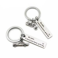 be safe i need you here with me stainless steel keyring keychain charms women jewelry accessories pendant gifts fashion