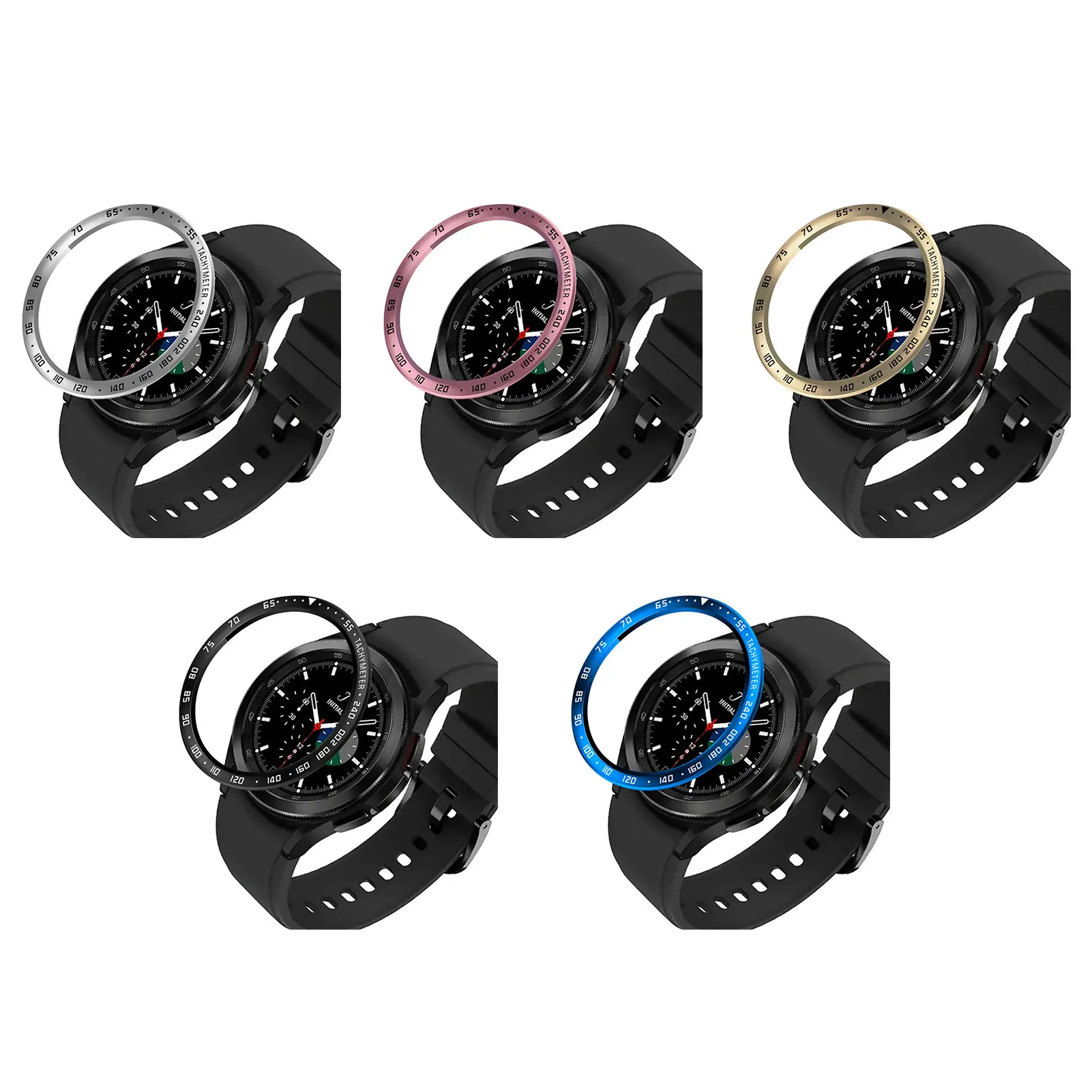 

Bezel Ring For Sam'sung Gala'xy Watch 4 Classic 46 Mm Smartwatch Stainless Steel Cover Anti-scratch Case Protection Ring