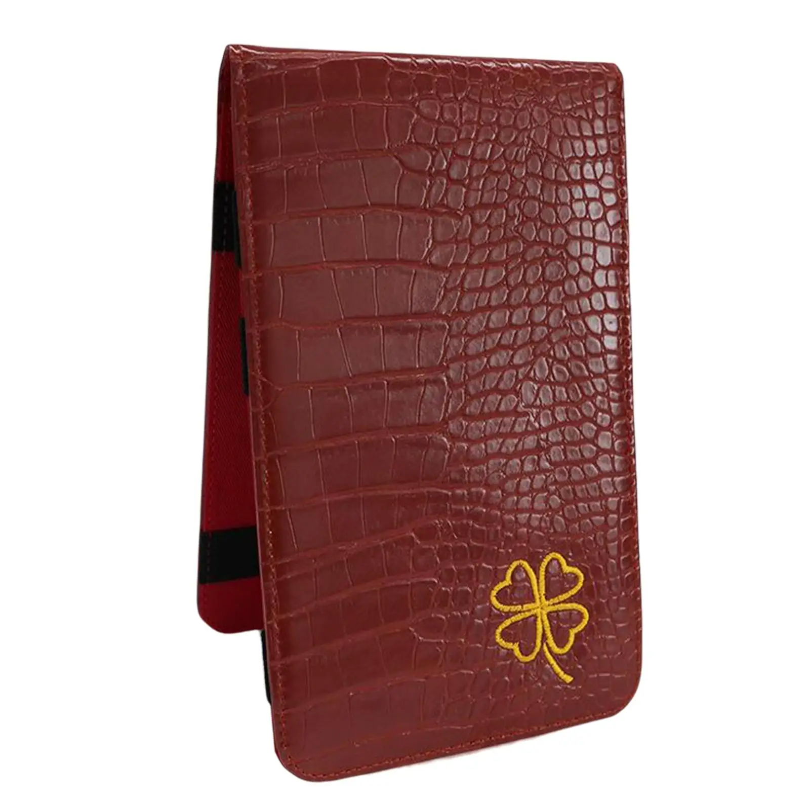 

Golf Scorecard Holder Scorecard Protector Five Elastic Bands Quality PU Leather Versatile