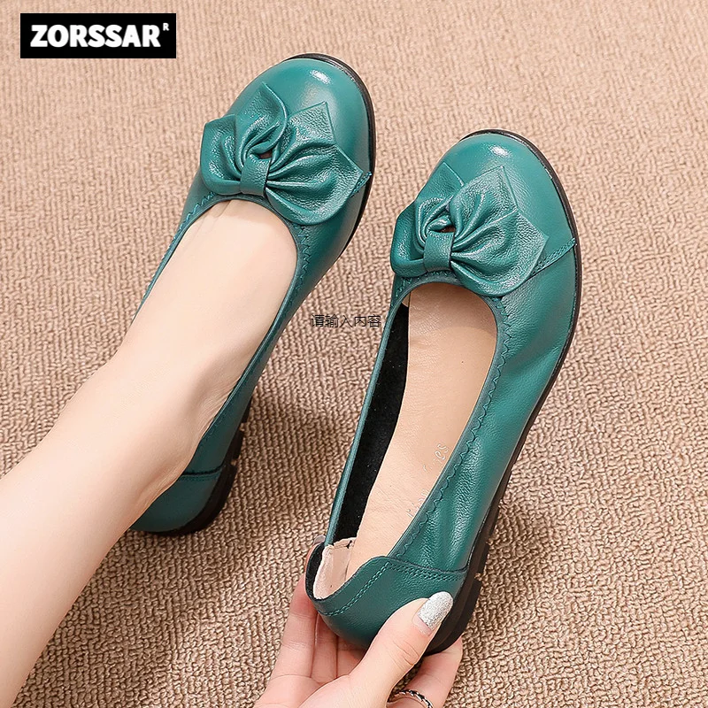 

Fashion Ballerina Flat Round Toe Shoes for Woman Comfortable Slip-on Flat Bow-knot Shoes Ladies Mother Shoes Zapatillas Mujer