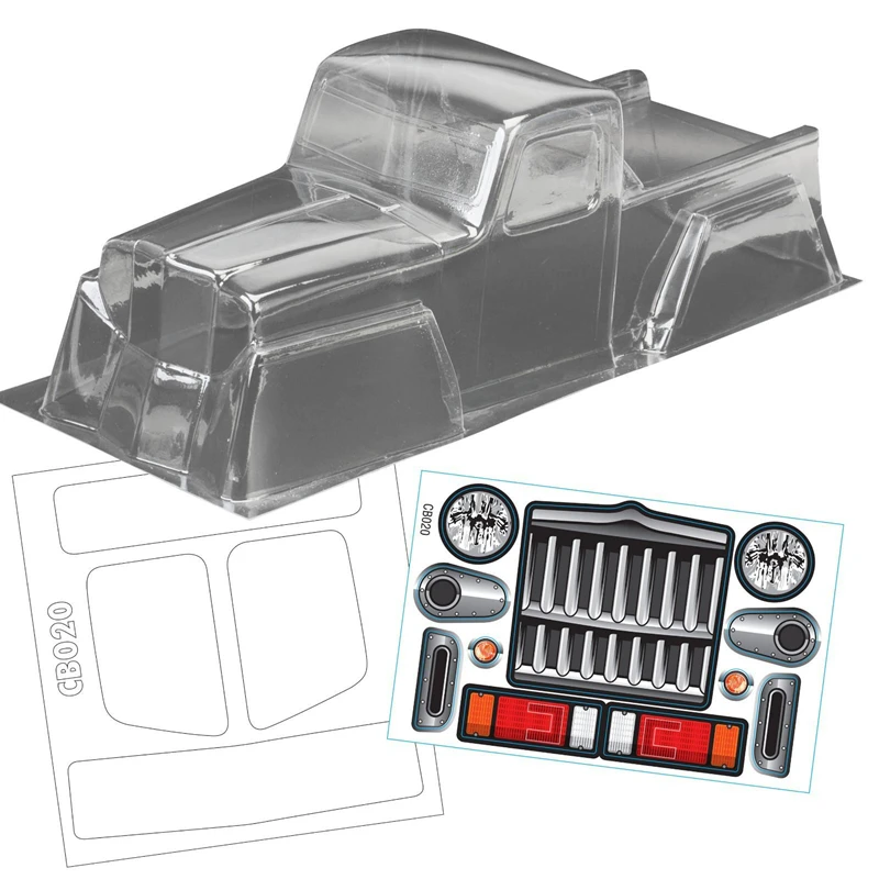 1:10 Rock Crawler Truck, прозрачная деталь, 313 мм, колесная база для внедорожника, модель автомобиля Axial Scx10ii чехол TF2, модификация