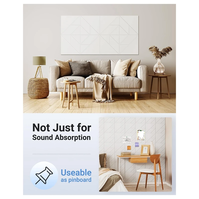 Акустические панели из пеноматериала 12 шт./упаковка 12x12x0 4 дюйма самоклеящиеся