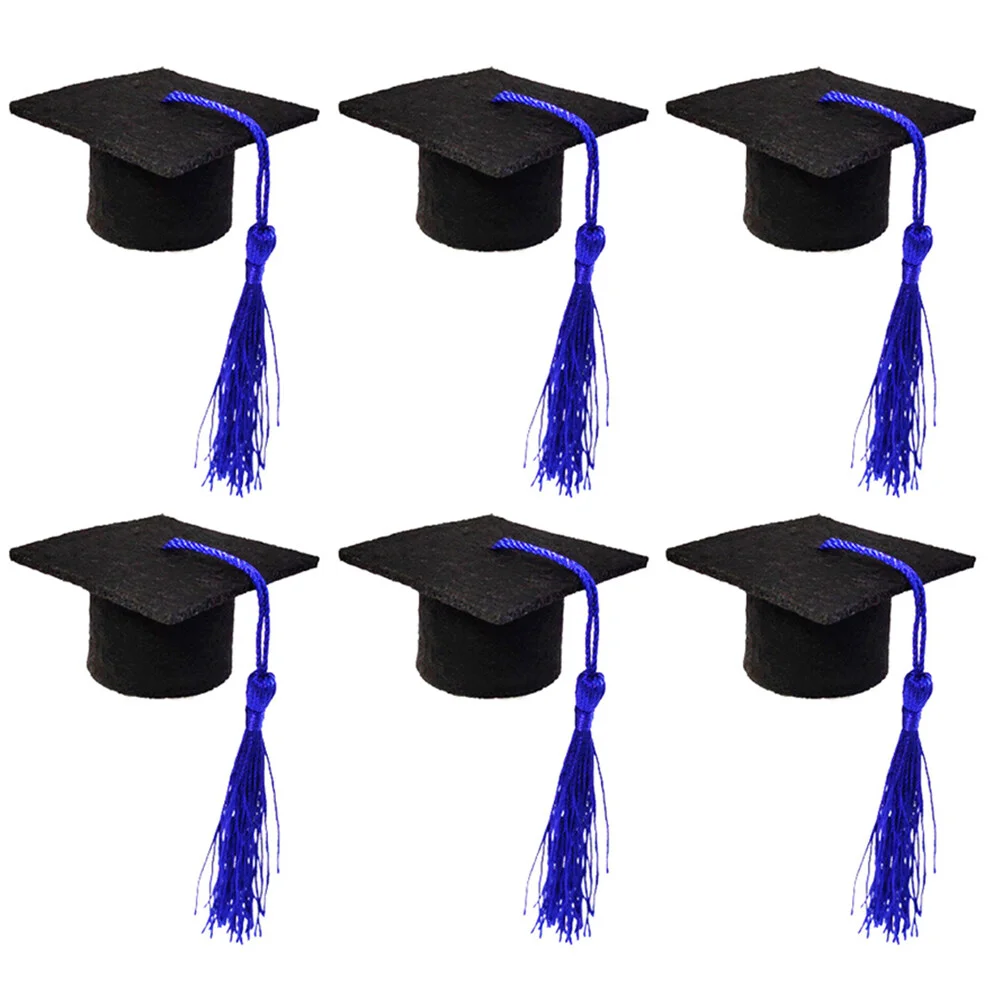 

Graduation Bottle Topper Hat Cover Mini Cap Toppers Beverage Caps Ornament