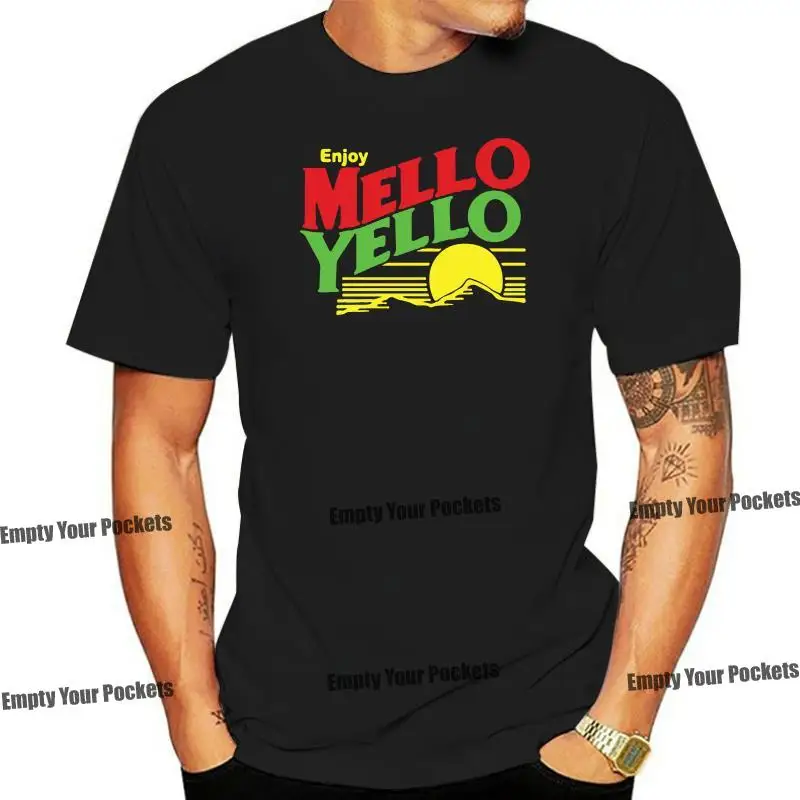 

MELLO YELLO T SHIRT COLE TRICKLE 51 DAYS OF THUNDER RETRO VINTAGE BLACK MENS TEE