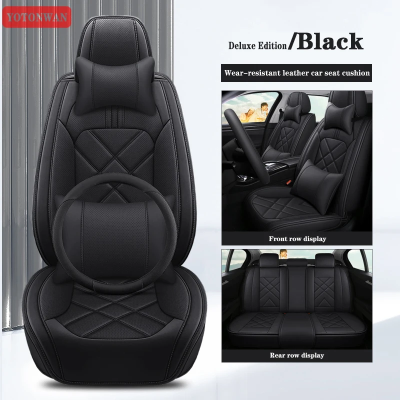 

WZBWZX Leather Universal Car Seat Covers Full Coverage For SEAT LEON Ibiza Cordoba Toledo Marbella Terra Ronda Car Accessories