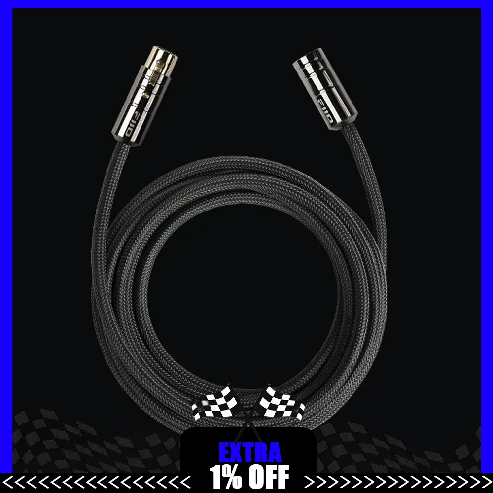 Фото Аудиокабель FiiO LX-XLR3 2025 3-контактный XLR (штекер-гнездо), с проводниками из высокочистого олово-кобальтового сплава (OFC) 20AWG (20AWG×3), длина 3 метра №1