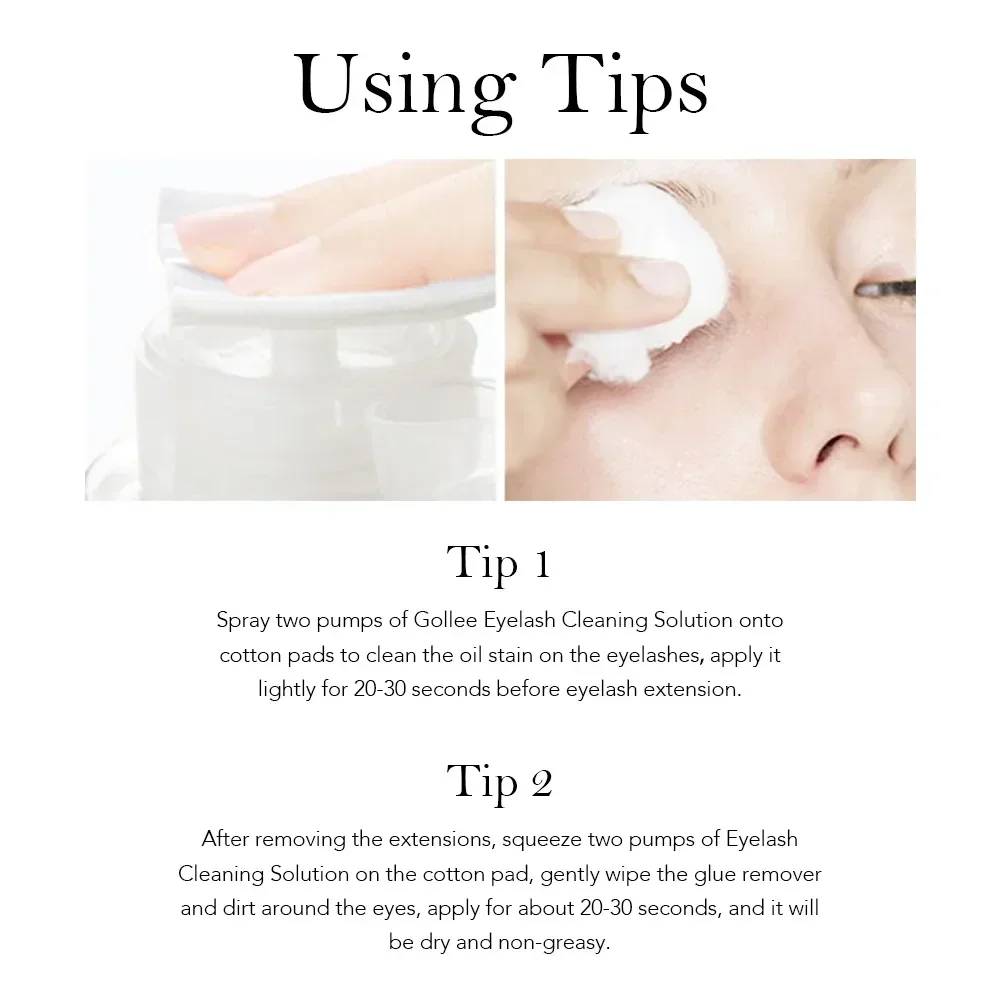 Клей для сухих ресниц Gollee 1s водонепроницаемый клей Pro и 135 мл удаления пыли масла