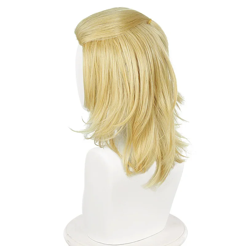 40 см 15 75 &quotТокио Мстители косплей парик Манджиро Сано головной убор золотой