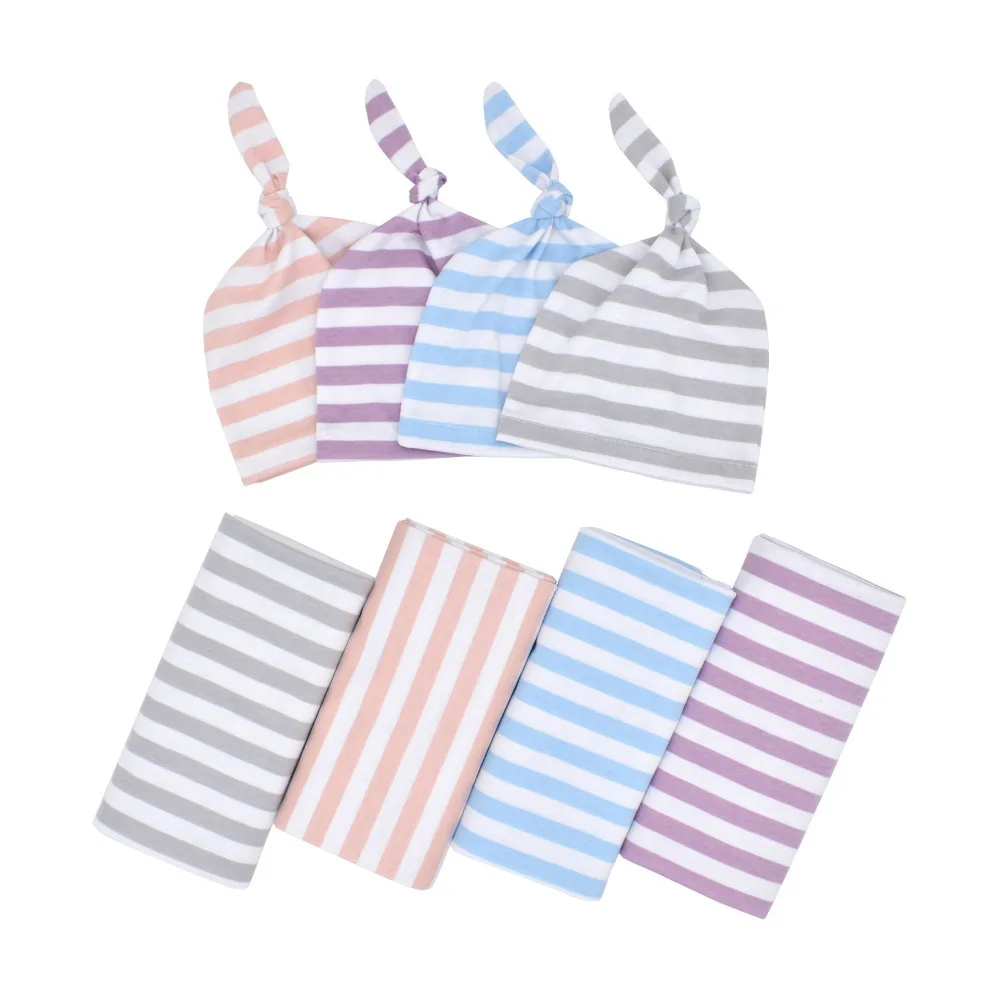 

2Pcs Babies Sleeping Bag Fetal Hat Newborn Baby Hospital Cocoon Swaddle Wrap Sack Envelope Baby Blanket Swaddling Wrap Sleepsack