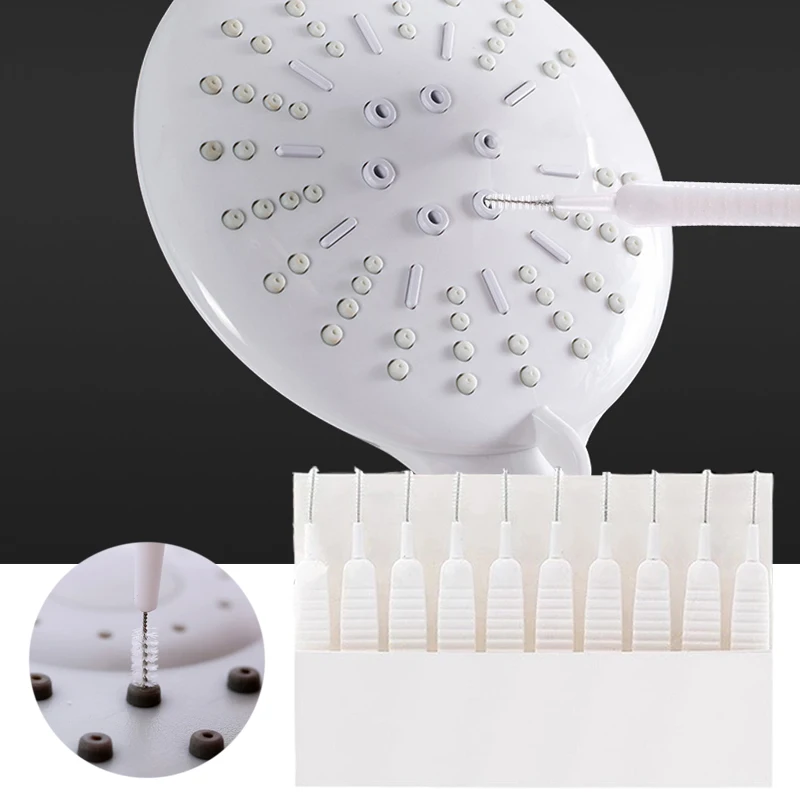 

10Pcs/Set Shower Head Hole Cleaning Brush Phone Hole Anti-clogging Cleaning Tools Pore Gap Small Brushes Bathroom Accessories