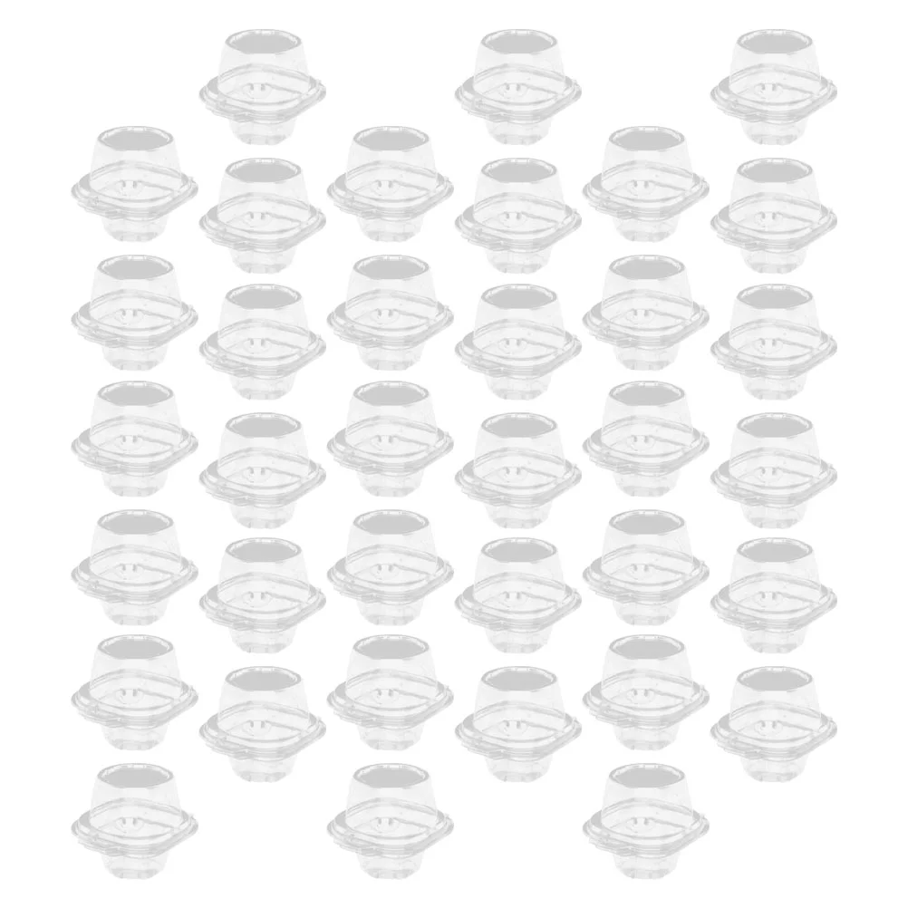 

100Pcs Boxes Cupcake Plastic Boxes Plastic Cupcake Containers Cake Wrapping Boxes for Cake Decor Cupcake Packing Desserts