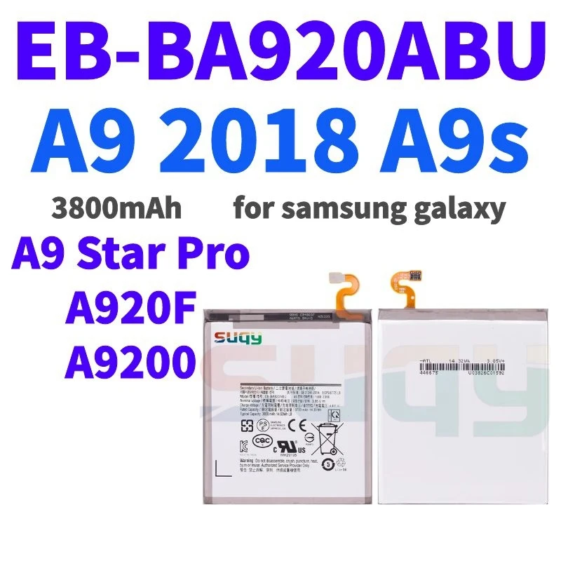 

suqy for Samsung A9 2018 a9 s Battery Original Replacement Battery for Samsung Galaxy A9 2018 a9s 3800mA Bateria for A9 2018 a9s