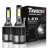 txvso8 mini h15 car led headlight bulb led 6000k white running lights 12v high quality diode lamps 11000lm 110w with cob chips