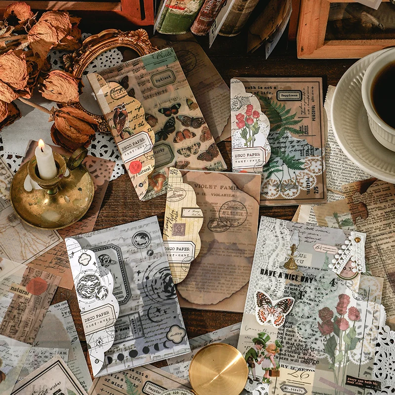 20 листов бумаги ручной работы с цветами дневник нежелательной еды винтажные